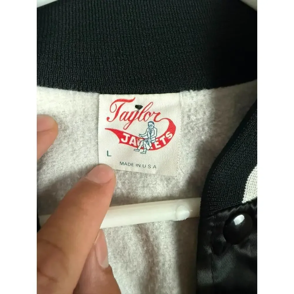 Vintage Taylor Jackets Nashville Music City USA Satin Bomber Jacket Mens L